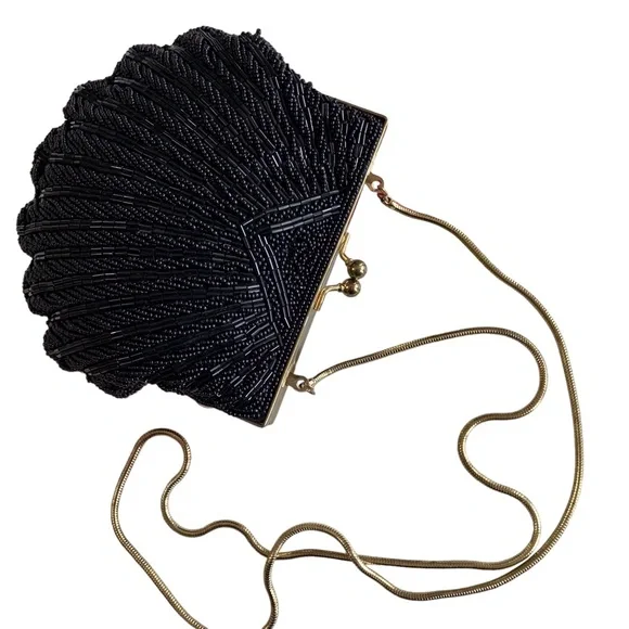 BLACK SEQUIN EVENING BAG - Picture 12 of 16